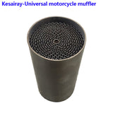 Load image into Gallery viewer, 1 PCS Universal 42*80MM Motorcycle Front Middle Pipe Exhaust Muffler Catalyst Stainless Honeycomb core steel housing